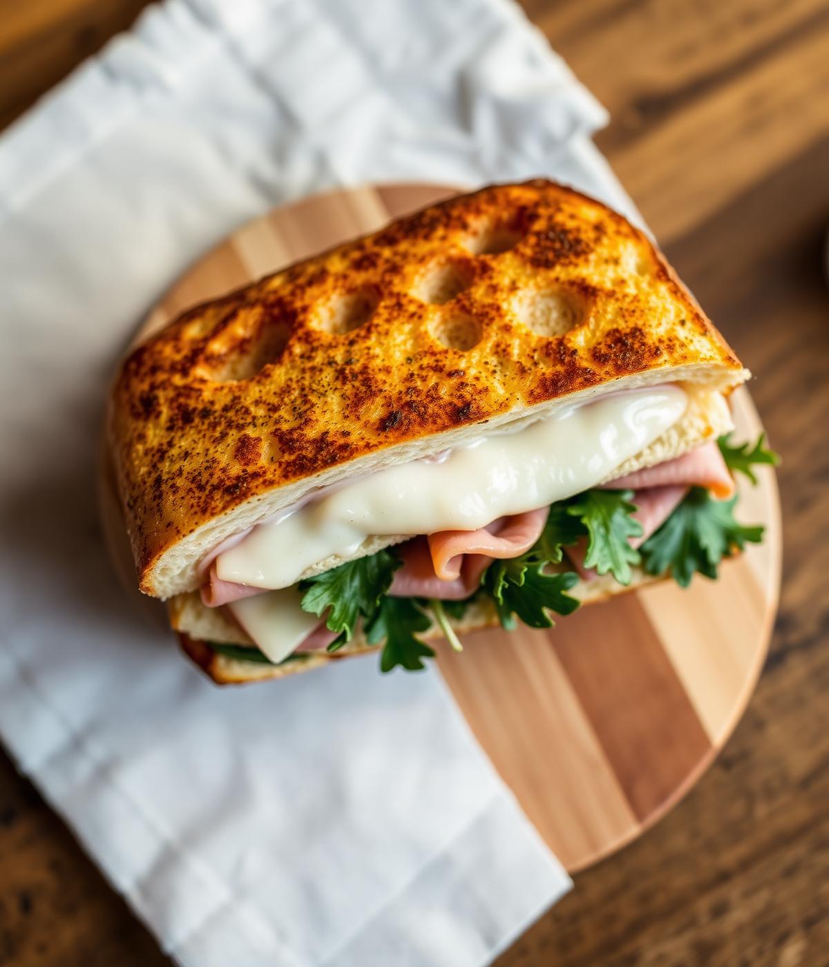 Sándwich artesanal tostado